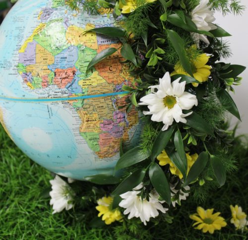 Flower Garland around Earth