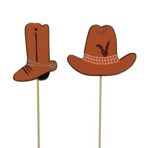 250313784BR 250313784BR (DZ) - Brown 2 1/4"-3 1/2"H Cowboy Boot/Hat Picks