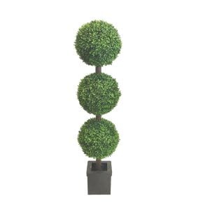 N5006 3300P7733GR (EA) - Green 48"H Boxwood Three Ball Topiary