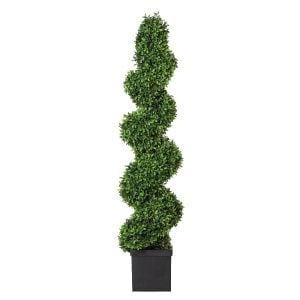 3300P7739GR 3300P7739GR (EA) - Green 51"H Boxwood Spiral Topiary