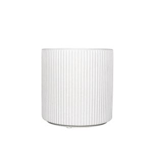 430A11241WH0505 430A11241WH0505 (EA) - Matte White 5 1/8"H × 5 1/8"DIA Dolomite Ribbed Loma Pot