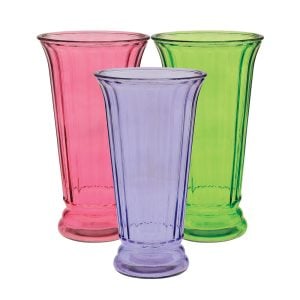 620GS1180AS1003 620GS1180AS1003 (CS 6) - Wildflower 10"H × 3"Opening Glass Roman Column Vase - 3 Asst