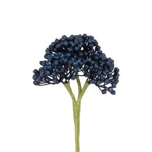 960G18566BL (BNDL 3) - Dark Blue 7 1/4"H Privet Berries Bundle X 3