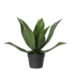 290833576GR 290833576GR (EA) - Green 17 3/4"H × 19 1/2"DIA Agave Plant in Pot