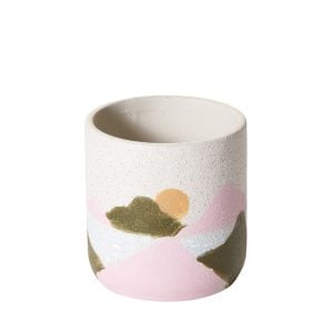 435056000WH0303 435056000WH0303 (EA) - White 3 3/4"H × 3 3/4"DIA Ceramic Mountain View Mojave Pot