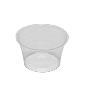 450000224 (PKG 25) - Liner de panier en plastique effilé transparent de 2 1/2 » de large x 4 » TD x 2 7/8"BD