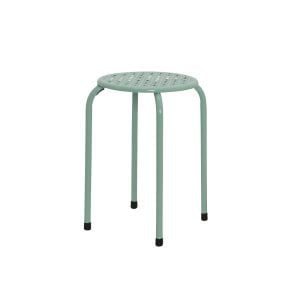 550808320GR1711 (EA) - Sage Green 17 1/3"H × 11 1/2"DIA Iron Stackable Stool