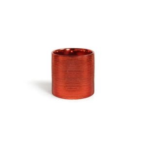 43CCN58RDRD0303 43CCN58RDRD0303 (EA) - Red 3"H × 3"DIA Metallic Etched Ceramic Pot