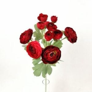 290024092RD (EA) - Red 19"H Ranunculus Spray × 3