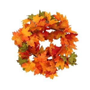 350332923 350332923 (EA) - Orange Mix 20"DIA Fall Leaf Wreath