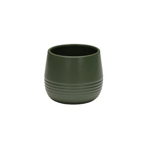 410A11278GR0404 410A11278GR0404 (EA) - Forest Green 4 3/8"H × 4 1/2"DIA Dolomite Ribbed Base Pot