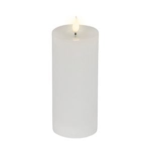 890480442WH 890480442WH (EA) - White/Warm White 7 3/4"H × 3"DIA Wax LED Pillar Candle